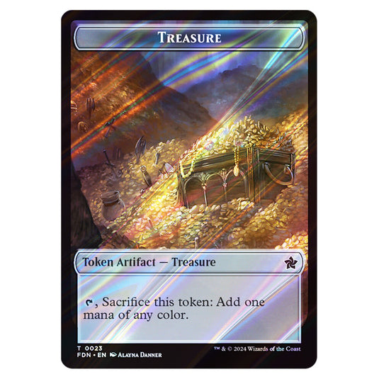 Magic The Gathering - Foundations Tokens - Treasure - 0023 (Foil) Magic The Gathering - Foundations Tokens - Treasure - 0023 (Foil)