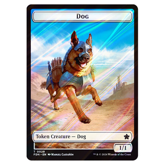 Dog 0029 card from the Magic The Gathering set Foundations Tokens