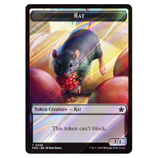 Rat 0030 card from the Magic The Gathering set Foundations Tokens