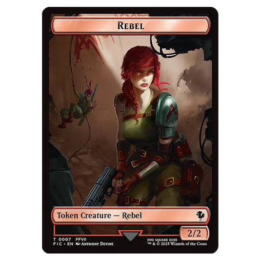 Rebel 0007 card from the Magic The Gathering set Universes Beyond - Final Fantasy - Commander - Tokens