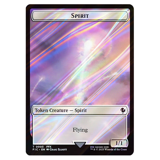Spirit 0003 card from the Magic The Gathering set Universes Beyond - Final Fantasy - Commander - Tokens