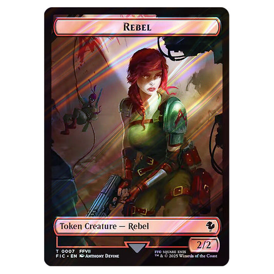 Rebel 0007 card from the Magic The Gathering set Universes Beyond - Final Fantasy - Commander - Tokens