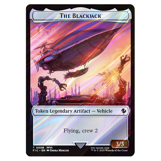 The Blackjack 0008 card from the Magic The Gathering set Universes Beyond - Final Fantasy - Commander - Tokens