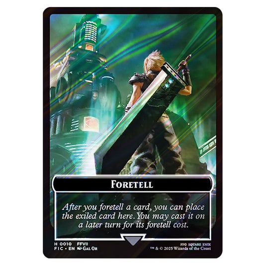 Foretell 0010 card from the Magic The Gathering set Universes Beyond - Final Fantasy - Commander - Tokens