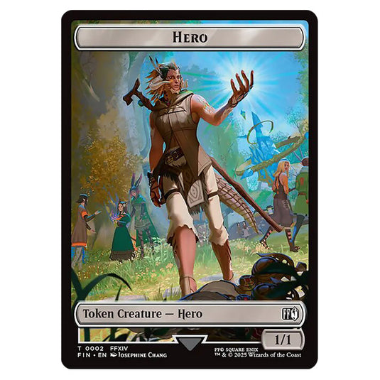 Hero 0002 card from the Magic The Gathering set Universes Beyond - Final Fantasy - Tokens