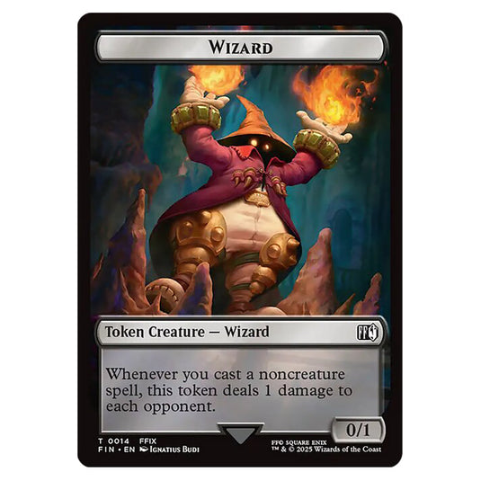 Wizard 0014 card from the Magic The Gathering set Universes Beyond - Final Fantasy - Tokens