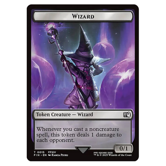 Wizard 0015 card from the Magic The Gathering set Universes Beyond - Final Fantasy - Tokens