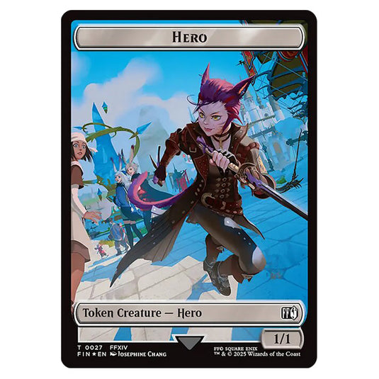 Hero 0027 card from the Magic The Gathering set Universes Beyond - Final Fantasy - Tokens