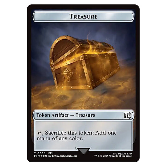 Treasure 0036 card from the Magic The Gathering set Universes Beyond - Final Fantasy - Tokens