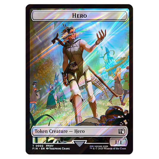 Hero 0002 card from the Magic The Gathering set Universes Beyond - Final Fantasy - Tokens