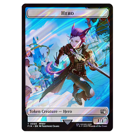 Hero 0003 card from the Magic The Gathering set Universes Beyond - Final Fantasy - Tokens