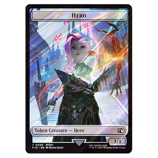 Hero 0005 card from the Magic The Gathering set Universes Beyond - Final Fantasy - Tokens