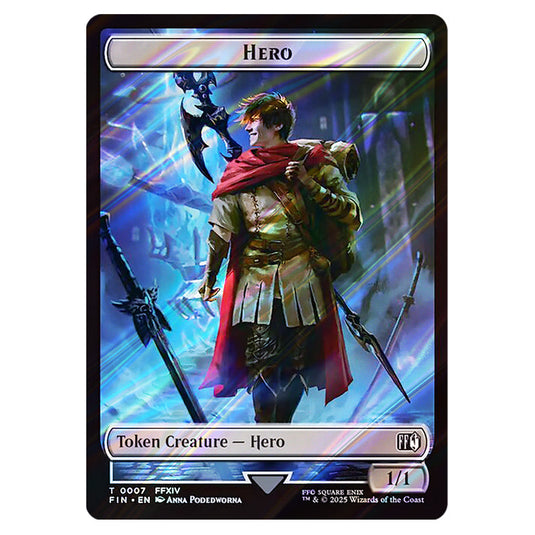 Hero 0007 card from the Magic The Gathering set Universes Beyond - Final Fantasy - Tokens