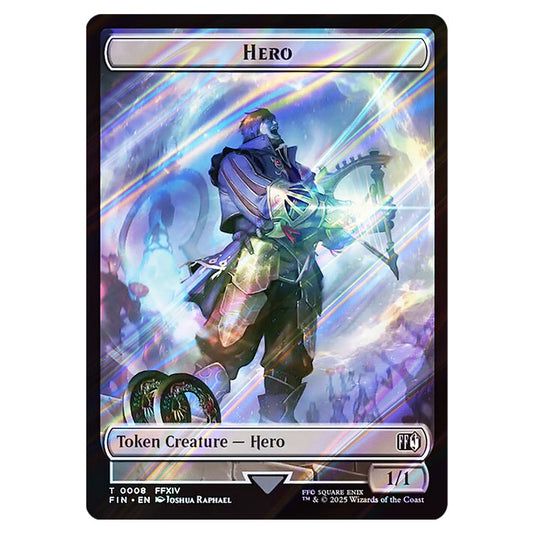 Hero 0008 card from the Magic The Gathering set Universes Beyond - Final Fantasy - Tokens