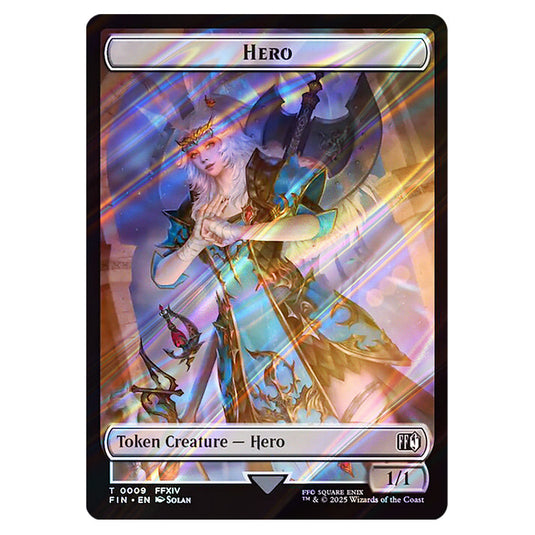 Hero 0009 card from the Magic The Gathering set Universes Beyond - Final Fantasy - Tokens
