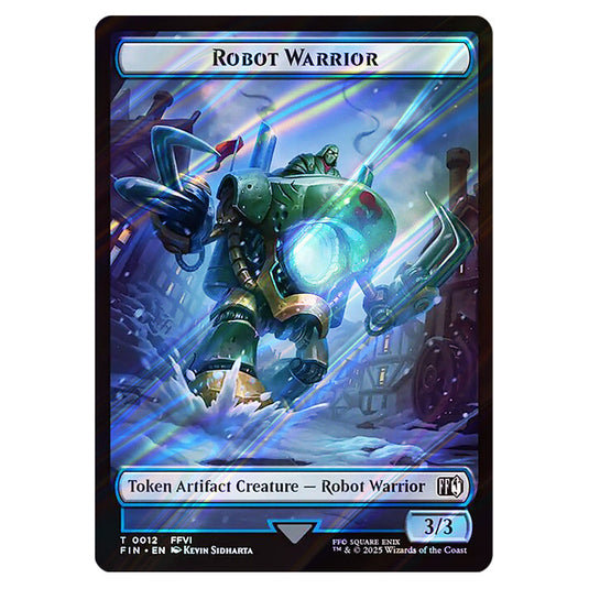 Robot Warrior 0012 card from the Magic The Gathering set Universes Beyond - Final Fantasy - Tokens
