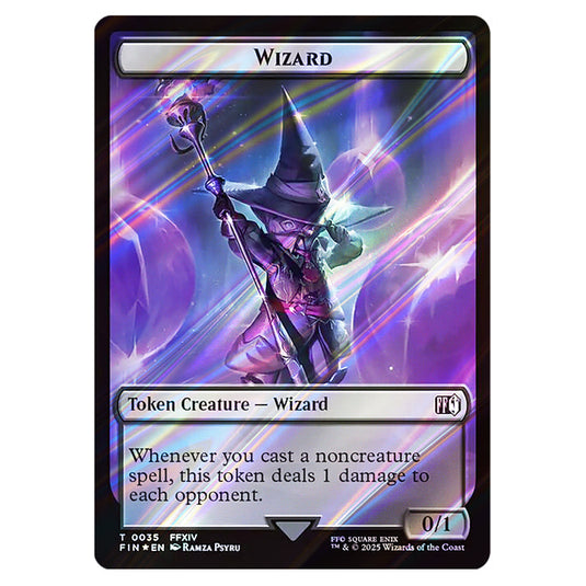 Wizard 0035 card from the Magic The Gathering set Universes Beyond - Final Fantasy - Tokens