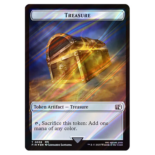 Treasure 0036 card from the Magic The Gathering set Universes Beyond - Final Fantasy - Tokens
