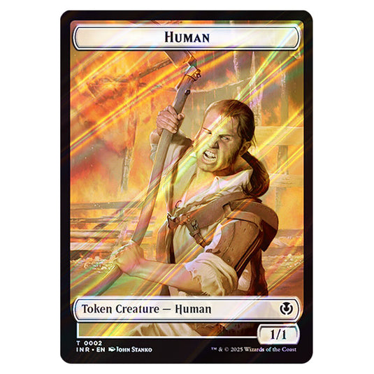 Human 0002 card from the Magic The Gathering set Innistrad Remastered Tokens