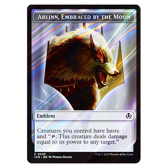 Arlinn, Embraced by the Moon Emblem 0023 card from the Magic The Gathering set Innistrad Remastered Tokens