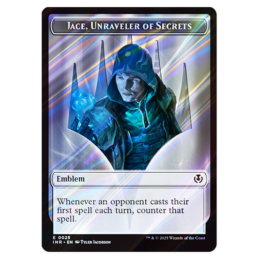 Jace, Unraveler of Secrets Emblem 0025 card from the Magic The Gathering set Innistrad Remastered Tokens