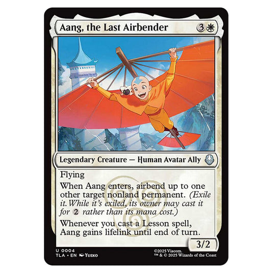 Aang, the Last Airbender 0004 card from the Magic The Gathering set Avatar The Last Airbender