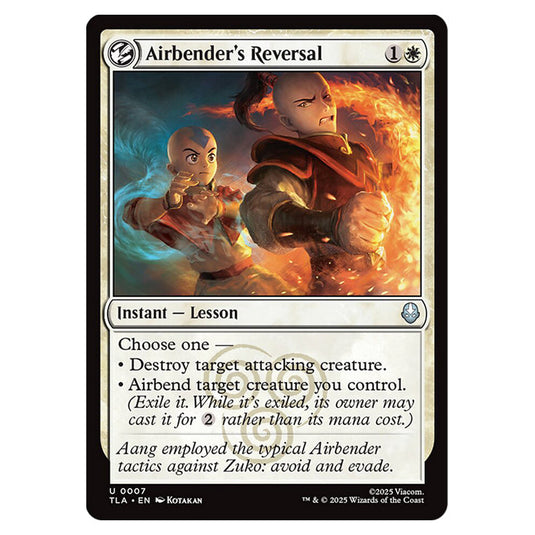 Airbender's Reversal 0007 card from the Magic The Gathering set Avatar The Last Airbender