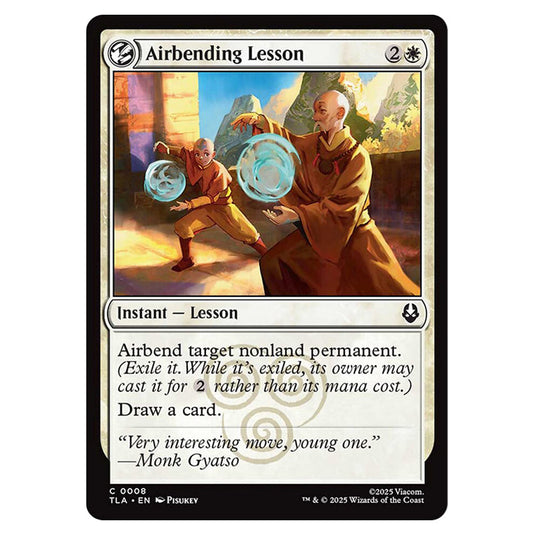 Airbending Lesson 0008 card from the Magic The Gathering set Avatar The Last Airbender