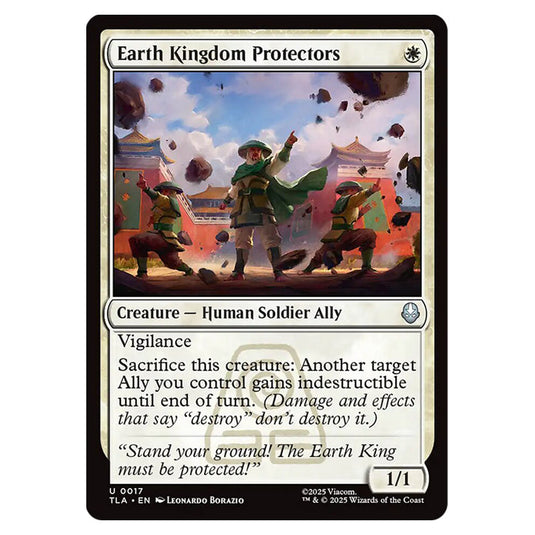 Earth Kingdom Protectors 0017 card from the Magic The Gathering set Avatar The Last Airbender