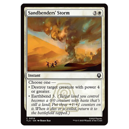 Sandbenders' Storm 0034 card from the Magic The Gathering set Avatar The Last Airbender