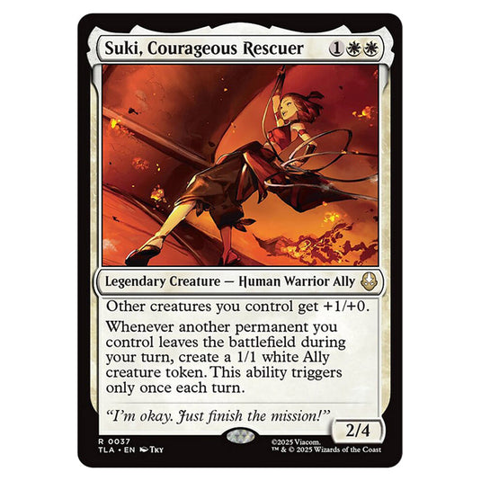 Suki, Courageous Rescuer 0037 card from the Magic The Gathering set Avatar The Last Airbender