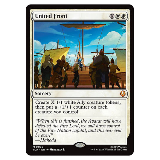 United Front 0039 card from the Magic The Gathering set Avatar The Last Airbender