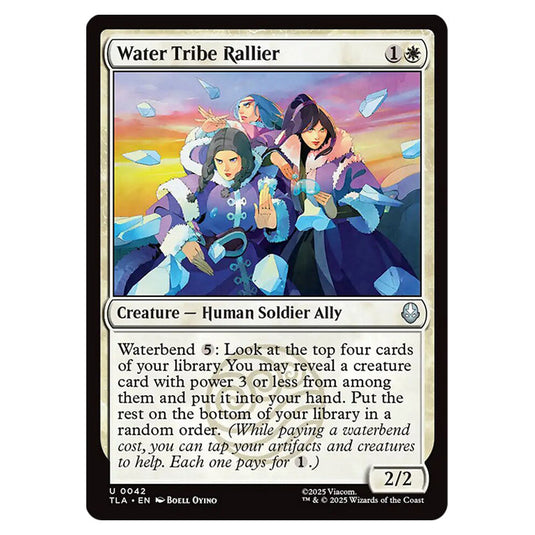 Water Tribe Rallier 0042 card from the Magic The Gathering set Avatar The Last Airbender