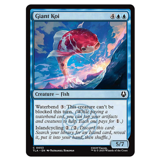 Giant Koi 0053 card from the Magic The Gathering set Avatar The Last Airbender