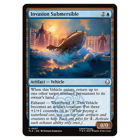 Invasion Submersible 0057 card from the Magic The Gathering set Avatar The Last Airbender