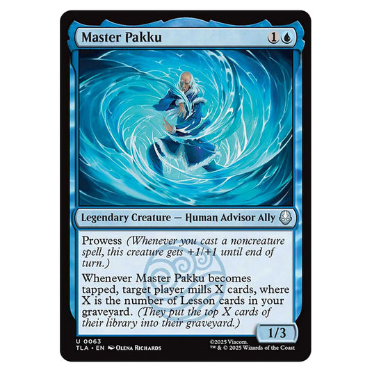 Master Pakku 0063 card from the Magic The Gathering set Avatar The Last Airbender