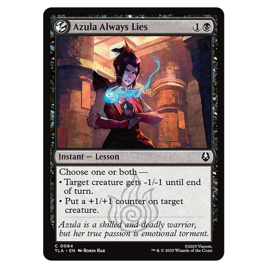Azula Always Lies 0084 card from the Magic The Gathering set Avatar The Last Airbender