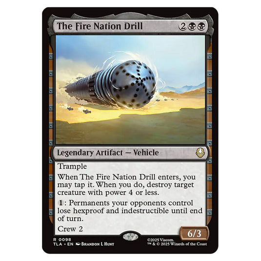 The Fire Nation Drill 0098 card from the Magic The Gathering set Avatar The Last Airbender