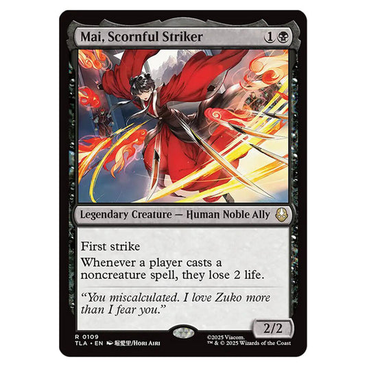 Mai, Scornful Striker 0109 card from the Magic The Gathering set Avatar The Last Airbender