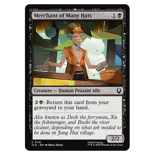Merchant of Many Hats 0110 card from the Magic The Gathering set Avatar The Last Airbender