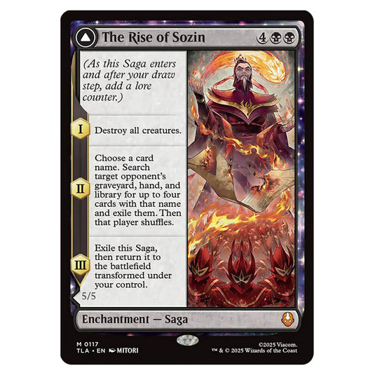 The Rise of Sozin // Fire Lord Sozin 0117 card from the Magic The Gathering set Avatar The Last Airbender