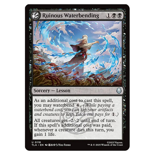 Ruinous Waterbending 0118 card from the Magic The Gathering set Avatar The Last Airbender