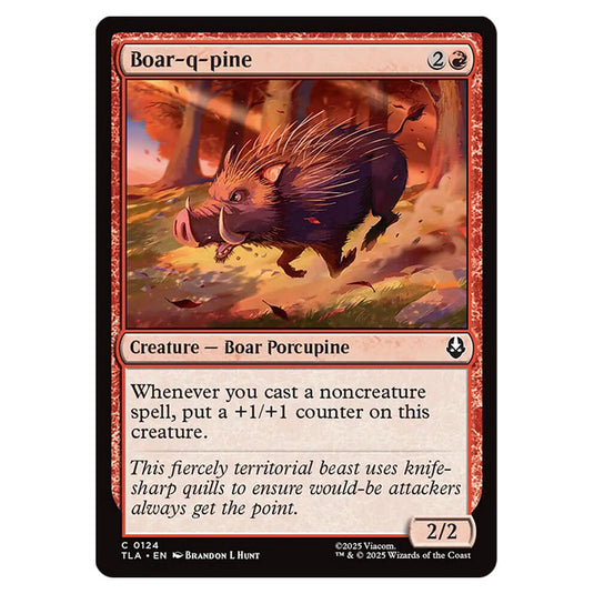 Boar-q-pine 0124 card from the Magic The Gathering set Avatar The Last Airbender