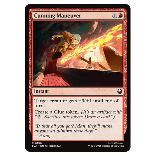 Cunning Maneuver 0130 card from the Magic The Gathering set Avatar The Last Airbender