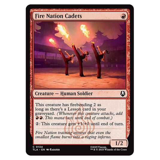 Fire Nation Cadets 0134 card from the Magic The Gathering set Avatar The Last Airbender