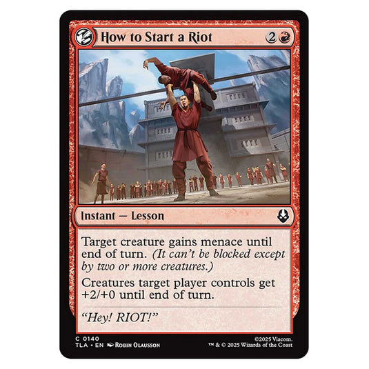 How to Start a Riot 0140 card from the Magic The Gathering set Avatar The Last Airbender