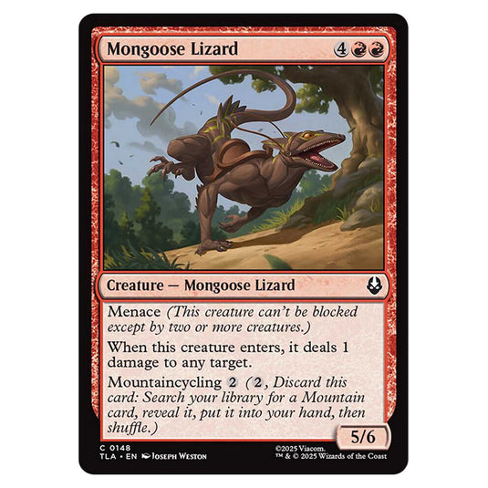 Mongoose Lizard 0148 card from the Magic The Gathering set Avatar The Last Airbender