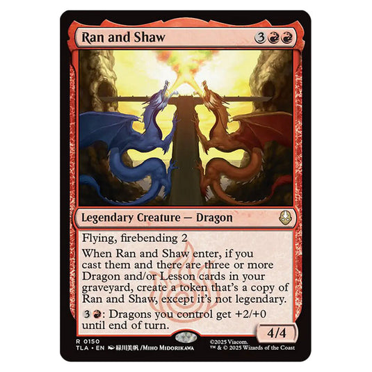 Ran and Shaw 0150 card from the Magic The Gathering set Avatar The Last Airbender