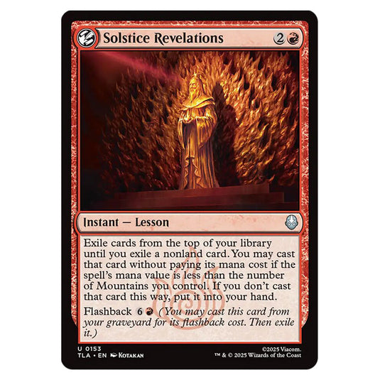 Solstice Revelations 0153 card from the Magic The Gathering set Avatar The Last Airbender