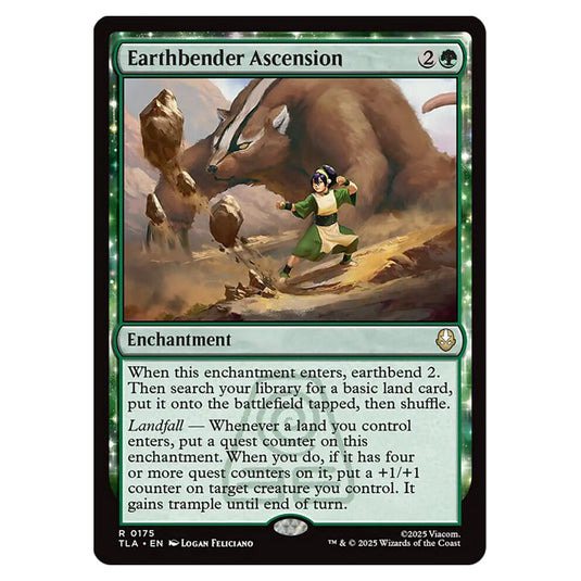 Earthbender Ascension 0175 card from the Magic The Gathering set Avatar The Last Airbender